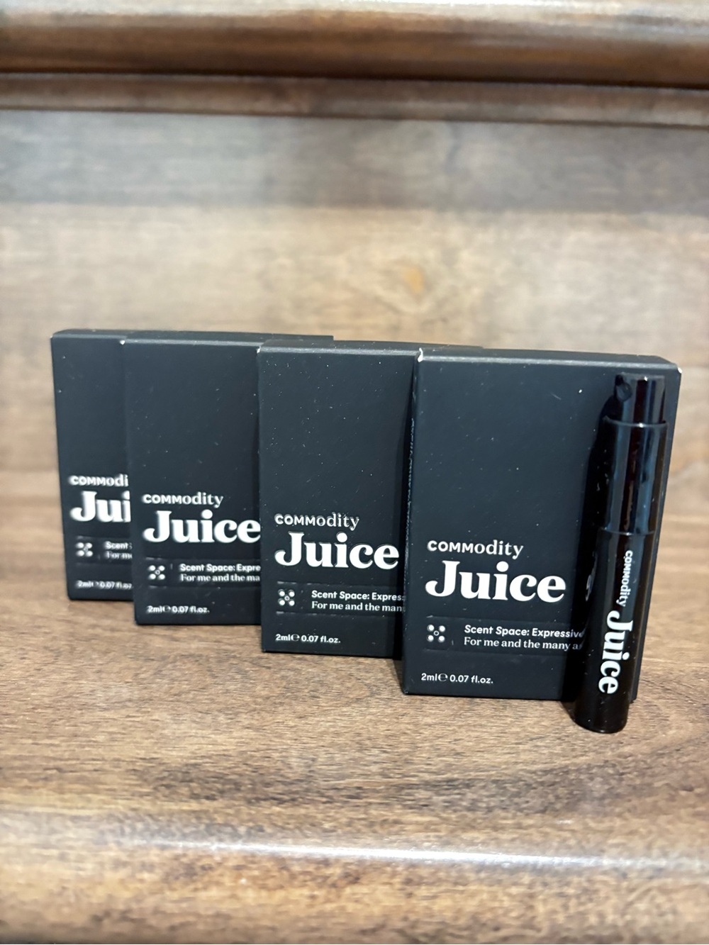 Lot of 4 Commodity Juice Raspberry Pulp & Rhubarb - Mini Travel Size NIB